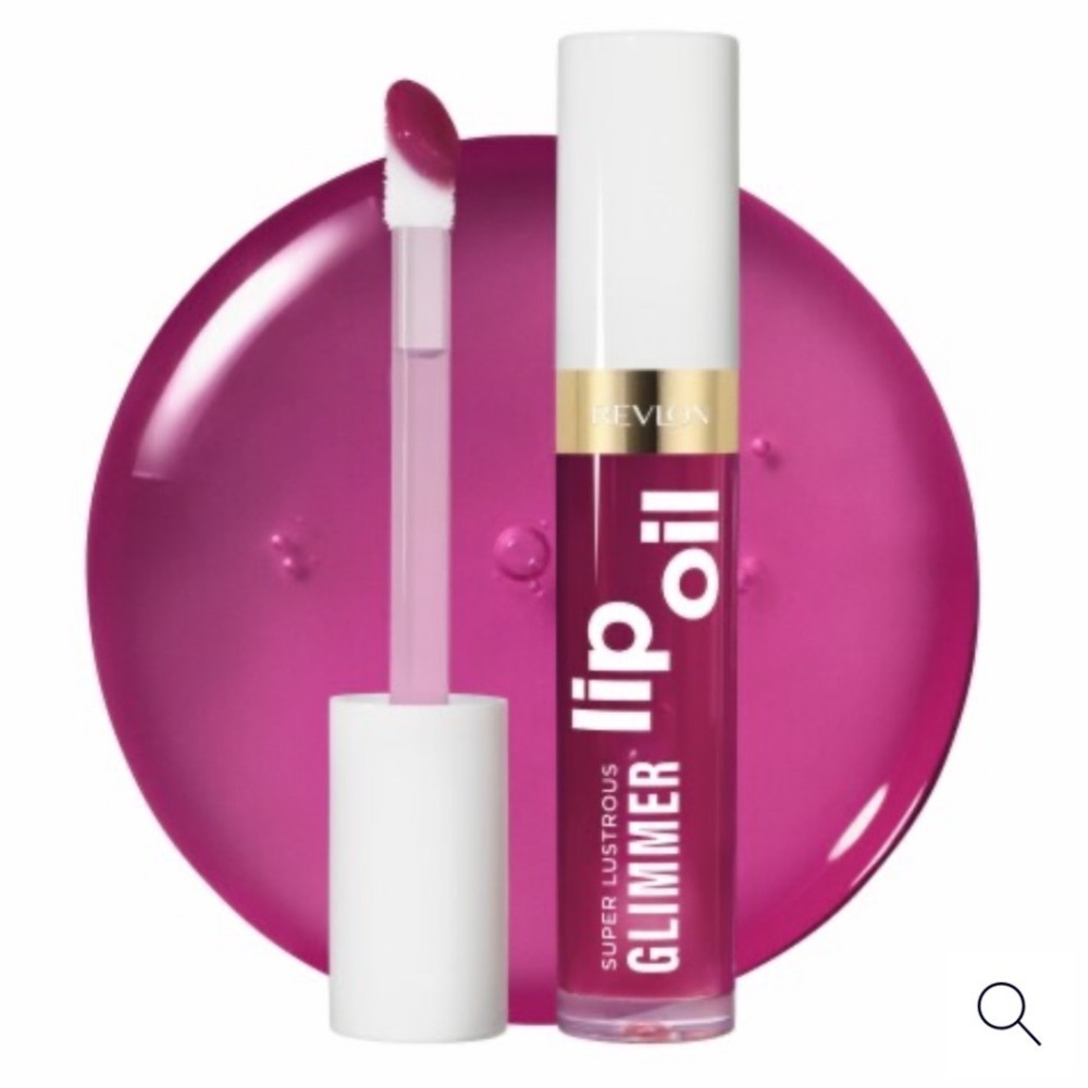 Revlon Super Lustrous Glimmer Lip Oil 006 Plum Pop Hydrating Shine 0.13oz New
